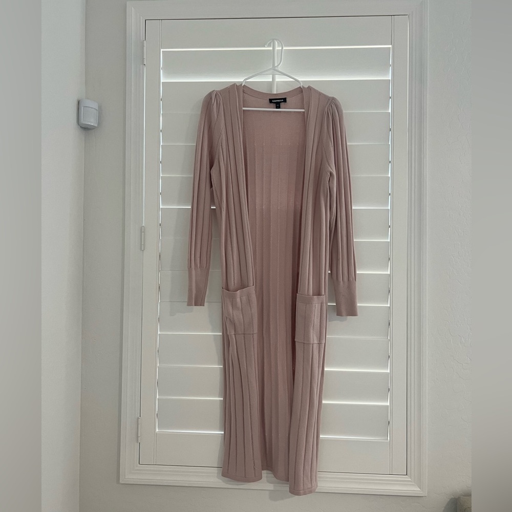 Light Pink Express Long Cardigan